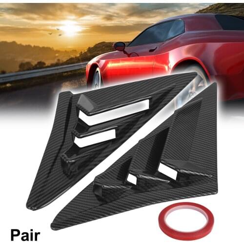X Autohaux 1 Pair Car Rear Side Window Louvers Cover Matte Gloss Black Air Vent Cover for Honda Civic Hatchback 2016-2021