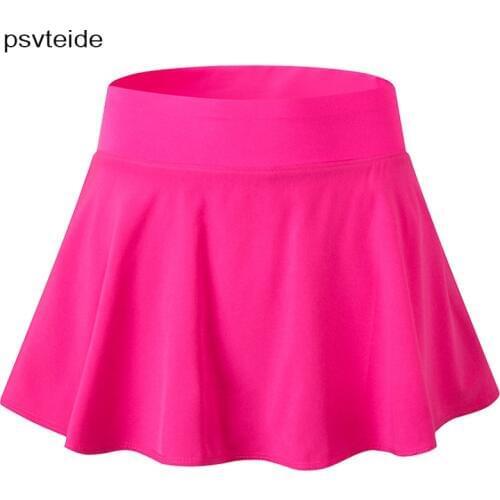 Womens Sports Shorts Tennis Skirt girls female exercise gym short pants running fitness Yoga-shorts Pantskirt Anti-emptied 2in1