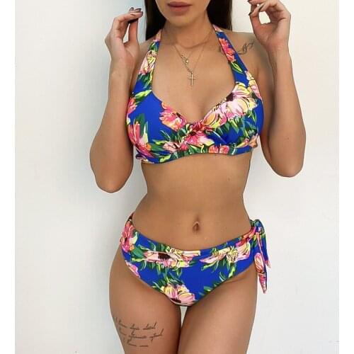 Bathing Suit Women 2021 Sexy High Waist Bikini Set Summer Feminine Bikinis Brazil Push Up Swimwear Floral Beach Swimsuit 2 Piece