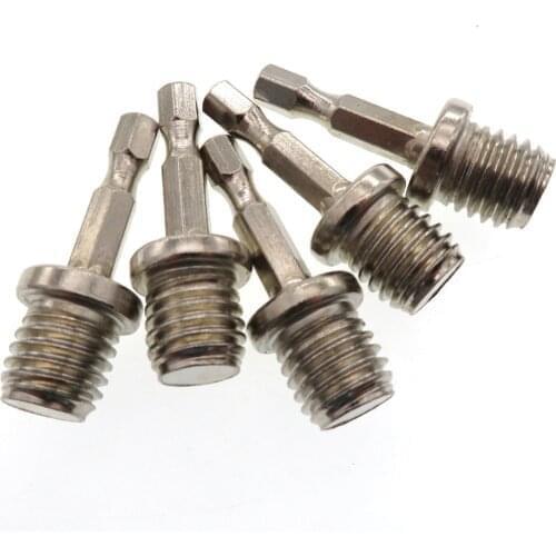 2Pcs M14 Polishing Disc Connecting Rod 1/4 Inch Hexagon Connecting Rod Adapter Drill Chuck Adapter Power Tool Accessories