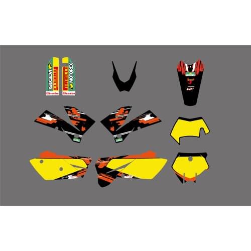 2 styles Team Graphics Stickers Decals Deco Kit For KTM 125 200 250 300 400 450 525 540 SX XC EXC MXC XCF XCW 2005-2007