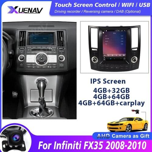 4G +64G For Infiniti GPS navigation DVD player 2 Din For Infiniti FX35 2008 2009 2010Car radio support carplay multimedia player
