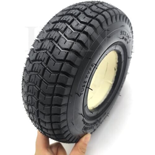 9x3.50-4 Solid Tires 9-inch 9*3.50-4 Tubeless Tire for Electric Scooter, Electric Tricycle And Beach Car Wear-resistant Tyre
