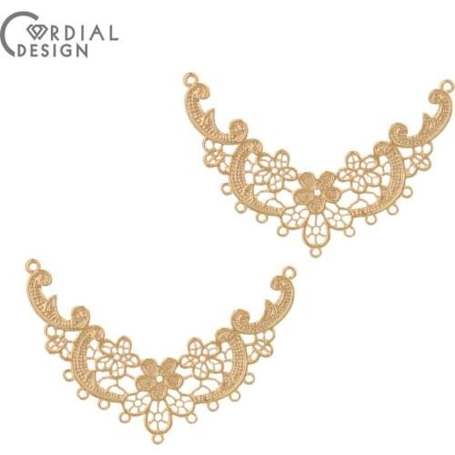 Cordial Design 50Pcs 29*42MM Jewelry Accessories/DIY Necklace Connectors/Jewelry Findings & Components/Copper/Hand Made/Charms