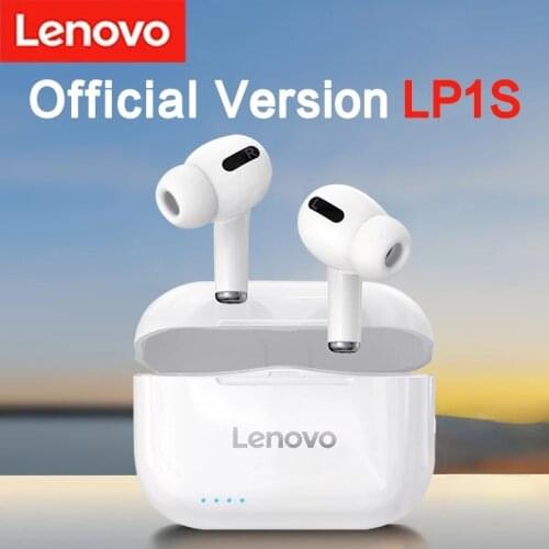 Lenovo LP1S Wireless Bluetooth 5.0 Earphone Stereo Headset Sports TWS Earbuds Noise Cancelling Bluetooth 5.0 Earbuds With Mic
