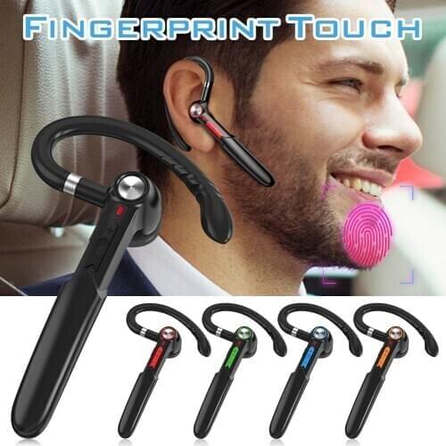 Bluetooth Earpiece V5.0 Wireless Earphones Driving Business Headset 6H Music Time with Noise-Cancelling Mic