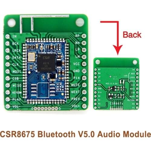 APTX-HD Lossless Compression I2S Fiber SPDIF CSR8675 Bluetooth V5.0 Low Power Bluetooth Audio Module