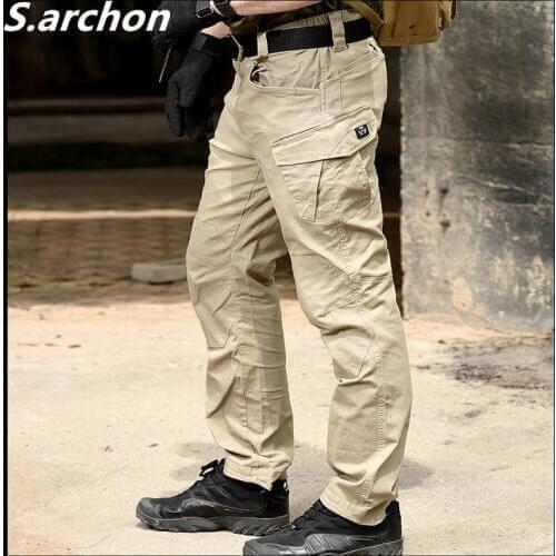 Spring Autumn SWAT Combat Military Tactical Pants Men stretch Multi Pocket Army Cargo Pants Cotton Security Bodyguard Trouser