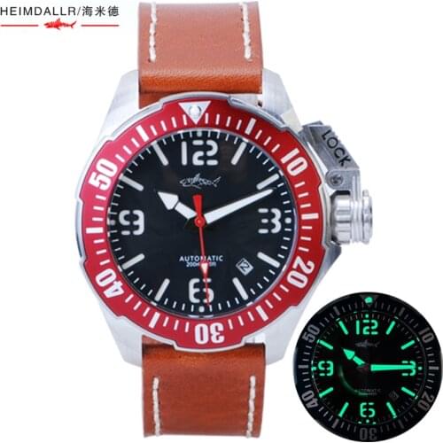 Heimdallr Frogman Automatic Watch Men NH35 Dial Sapphire Crystal Mechanical Diving Watches 20bar Water Resistant Luxury Brand