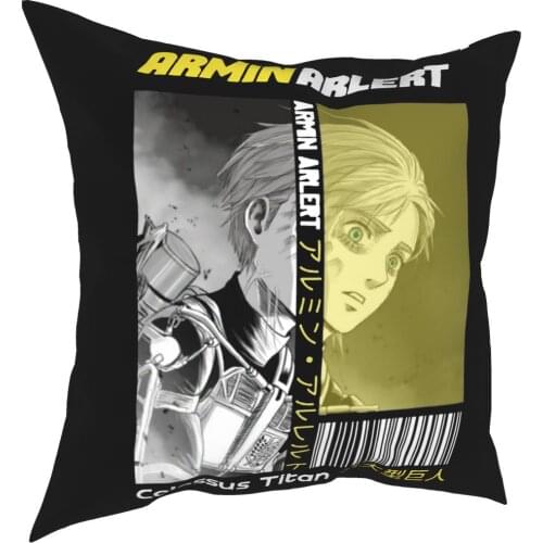 Armin Arlert AOT Colossus Titan Attack On Titan Pillowcase Decoration Shingeki no Kyojin Cushion Cover Throw Pillow for Home