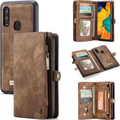 CaseMe Original Wallet Case For Samsung Galaxy A80 A20e A30 A40 A50 A70 Luxury 2 in 1 Detachable Leather Case For Samsung S10 5G
