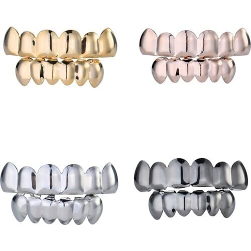 Teeth Grillz Top& Bootom Teeth Case Grills Vampire Tooth Cap Vampire Gift For Christmas Hip Hop Cosplay Jewelry Teeth Decor
