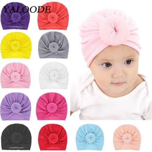 15 Colors Baby Hat for Boy Girls Turban Hats Newborn Photography Props Cotton Infant Beanie Baby Cap Accessories Children Hats