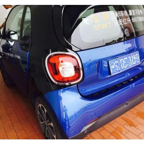 For Benz Smart Fortwo 2014 2015 2016 2017 ABS Chrome Tail light Cover Trim