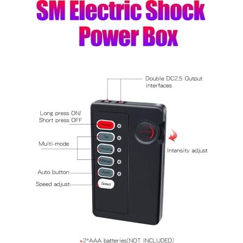 Dual Output Electric Shock DIY Host SM Players Multi-mode Electro shock Power Box E-stim Adult Game Sex Accessaries For Couple