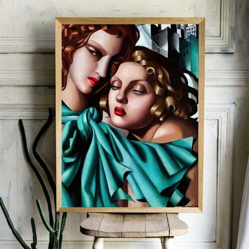 Canvas Painting Wall Art Tamara De Lempicka The Girls Posters and Prints Wall Pictures for Living Room Decoration Home Decor