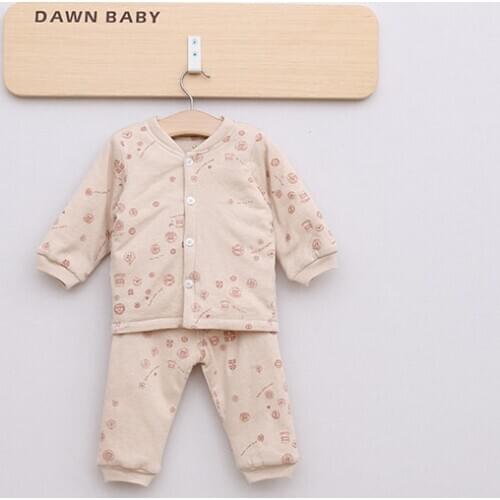 Organic Cotton Baby Winter Rompers Set Baby Boy Girls Long Sleeves Children Underwear Clothing Jumpers Kids Baby Outfits Clothes