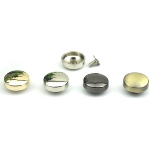 15mm Metal Round Screw Back Rivets Studs Nail Stud for Garment Leather Craft Belt Bag Wallet Decoration Hardware