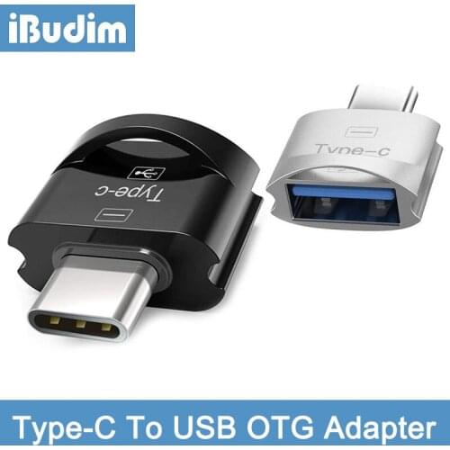 IBudim Type C OTG Adapter USB Type-C Male To USB 2.0 Female OTG Data Connector Metal USB C Converter for Macbook Samsung Huawei
