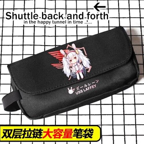 Game Azur Lane USS Laffey Cosplay Cute Cartoon Students Scroll Pencil Case Coiling Block Stationery Box Pen Bag Fashion Gifts