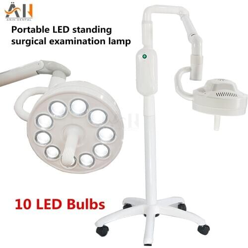 Floor standing portable Dental implanted shadowless lamp LED light Oral light examination lamp for medical surgical