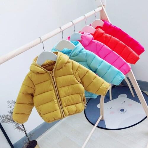 2020 New Winter Children Coat Autumn Unisex Kids Cute Solid Jacket Korean Down Cotton Warm Coat for Boys Girls Toddler Clothes