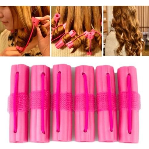 New Fashion 6pcs Sleeping Sponge Hair Curler DIY Flower type Soft Hair Curler Curlers Twist Hairdresser Tool