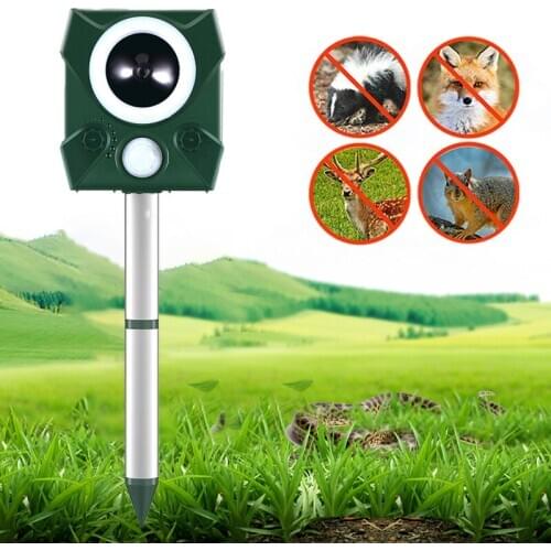 Animal Repeller Repellent Multi-functional Solar Outdoor Ultrasonic Animal Repeller Bird Mice Repeller Repellent Garden