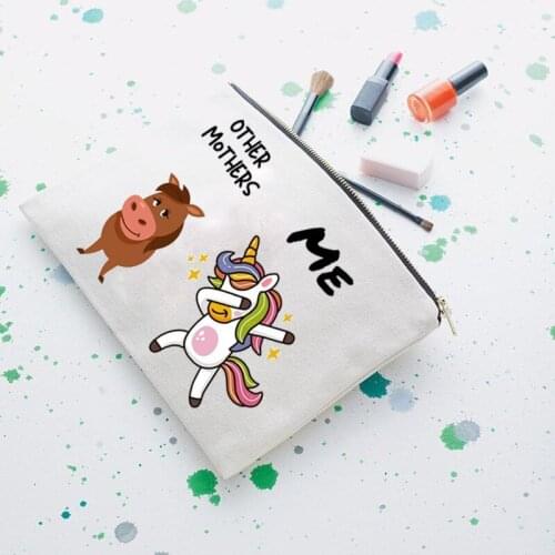 Funny Unicorn mother cosmetic bag Best Mom ever Mothers Day birthday present baby shower Pregnancy announcement Gift present