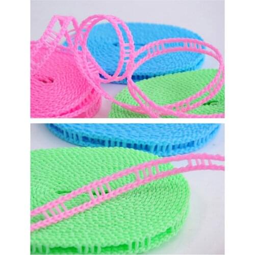 Portable Anti-skid Clothesline Windproof Fence-type Clothesline Drying Clothes Hanging Rope for Outdoor 3/5m Travel Supplies