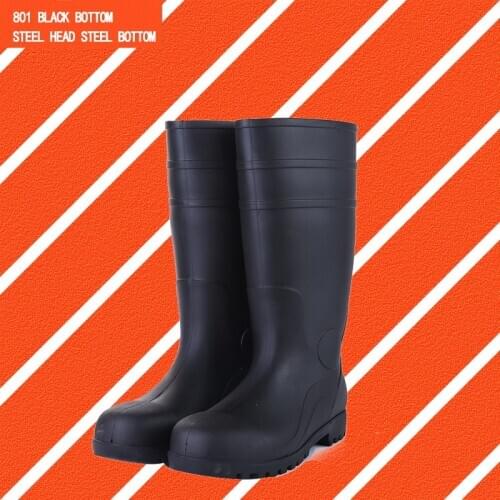 PRO SAFETY Food Industry Working Boots Ladies Horse Rubber Riding Boot Rain Boots & Mining gumboots Non-Slip PVC Black