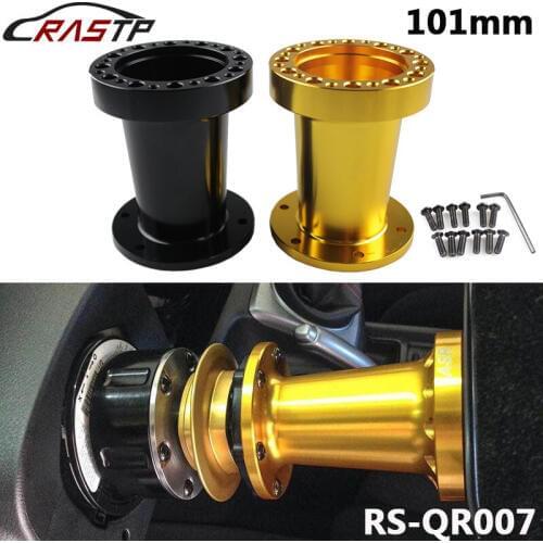 RASTP-101MM Height Universal Durable Car Steering Wheel Quick Release HUB Racing Adapter Snap Off Boss Kit QR007