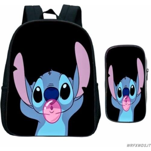 Cartoon Stitch Backpack Kids School Bags Galaxy Space for Women Men Casual Backpack Starry Night Laptop Travel Bags