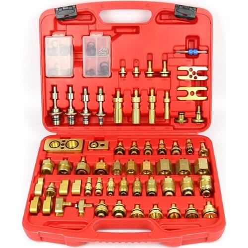 Universal A/C Leak Test Tool Detection Tools Set for Check /Plugging /Testing Connector AC Repair Kit for European American Car