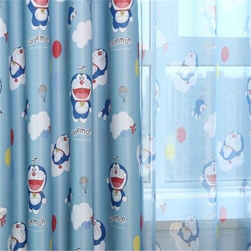 Cartoon Doraemon Blackout Curtains For Children Living Room Bedroom Cute Kids Window Treatments for Boys Girls
