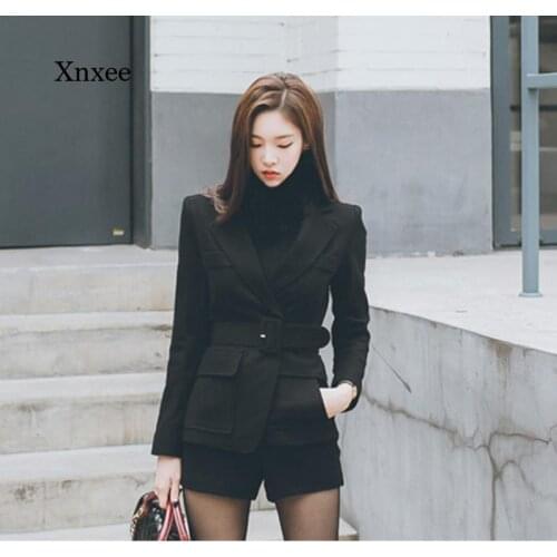 2021 Autumn and Winter Fashion Plaid Woolen Fleece Jacket Coat Slim Shorts 2-Piece Small Fragrance Jacket Shorts Suit Women