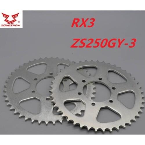 Zs250gy-3 rx3 zongshen motorcycle dirt bike 520 44teeth rear chain sprocket free shipping