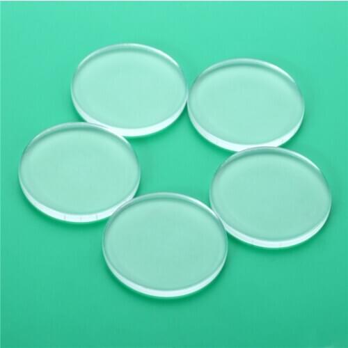 100pcs 8mm Transparent Glass Refrigerator Sticker Both Side Flat Round Clear Glass Cabochon Handmade Jewelry Accessories