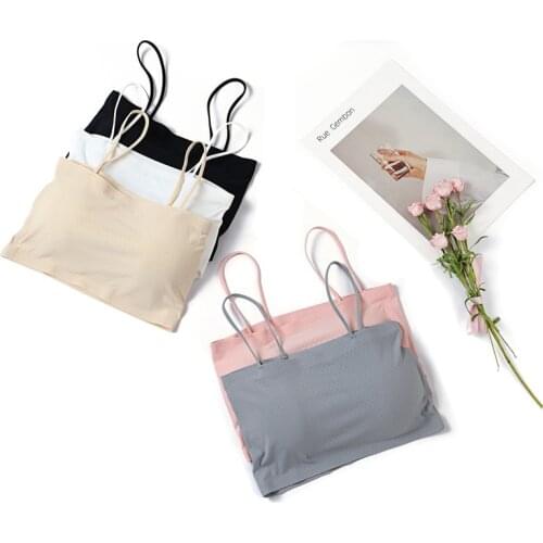 2021 new arrival Seamless Tube Tops Women Strapless Padded Bra Bandeau Tube Top Women Intimates Soft Push Up Sexy Lingerie