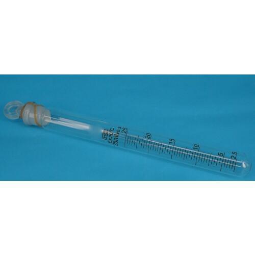 25ml Graduated Line Lab Clear Glass Test Tube Round Bottom with Stopper