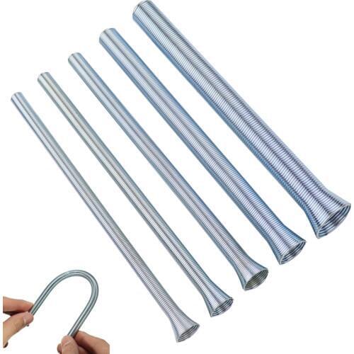5pcs Spring Tube Bender 210mm Tension Spring Pipe Bender 1/4"-5/8" Spring Steel For Copper Aluminium Tube Bending Hand Tools