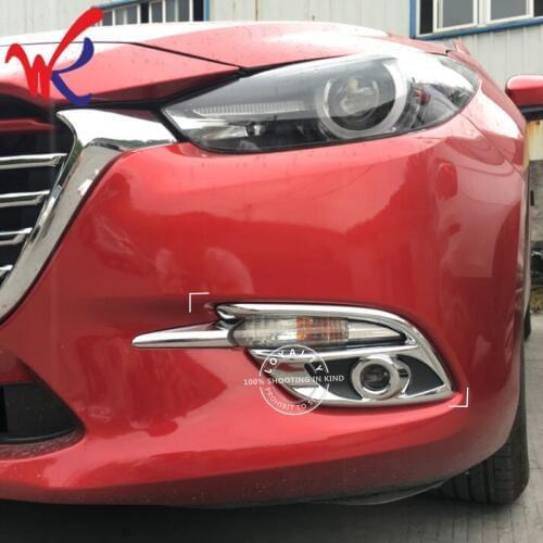 Loyalty for Mazda 3 AXELA 2017 Front Foglight Lamp Cover Trim Molding ABS Chrome Car Accessories Auto Styling