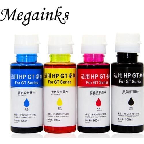 100ML each bottle Refillable Dye Ink Kit for hp GT51 GT52 GT5810 GT5820 5810 5820 all Deskjet Printer Ink