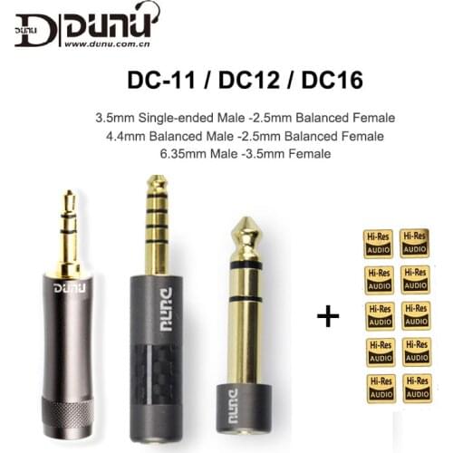 Dunu DC-12 DC-16 DC-11 4.4mm / 3.5mm / 6.35mm Male to 2.5mm / 3.5mm Female Audio Adapter for Music Player Earphone AMP DAC