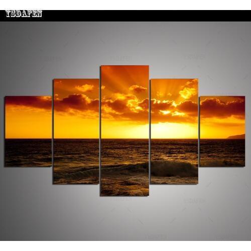 HD print olieverf Film modulaire foto Scenery poster kind room decor woondecoratie 5 stks canvas art z475