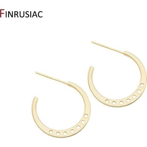Creative C-shaped Design Earrings 14k Gold Plated High Quality Earrings For Earrings Crafts Making Accessories