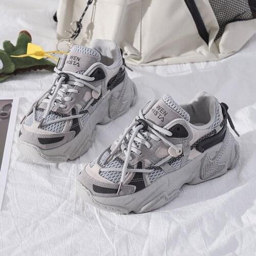 Chunky Platform Sneaker Casual Woman Mesh Upper winter Plush Lining High Quality Breathable Ladies Female Sport Shoes