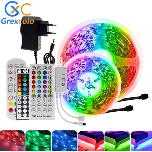 5M 10M 20M LED Strip Lights Bluetooth WIFI Controller Flexible RGB LED Light 5050 SMD 30LEDs/m RGB LED Tape Diode Ribbon DC 12V