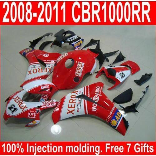 Injection Molded Plastic Fairing Kit Fit For Honda CBR1000RR 08 09 10 11 Red White Black Fairings Set CBR 1000 RR 2008-2011 YJ02