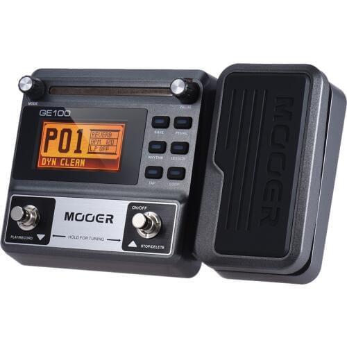 MOOER GE100 Guitar Multi-effects Processor Effect Pedal with Loop Recording(180 Seconds) Tuning Tap Tempo Rhythm Setting Scale